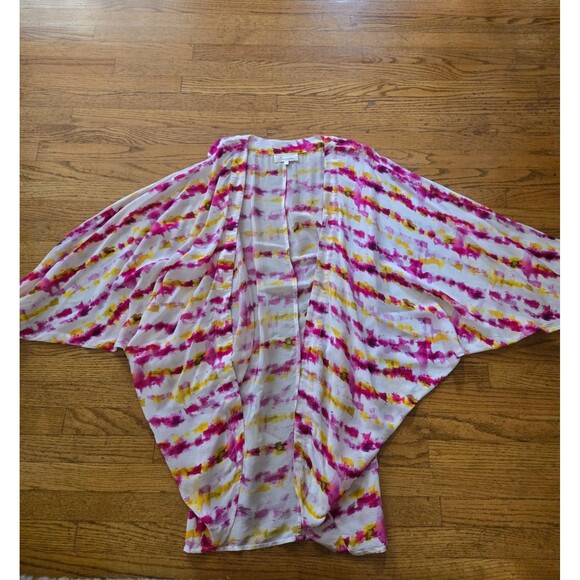Anthropologie Kimono Women One Size Multi Color Tie dye Cocoon Lightweight - Picture 1 of 5